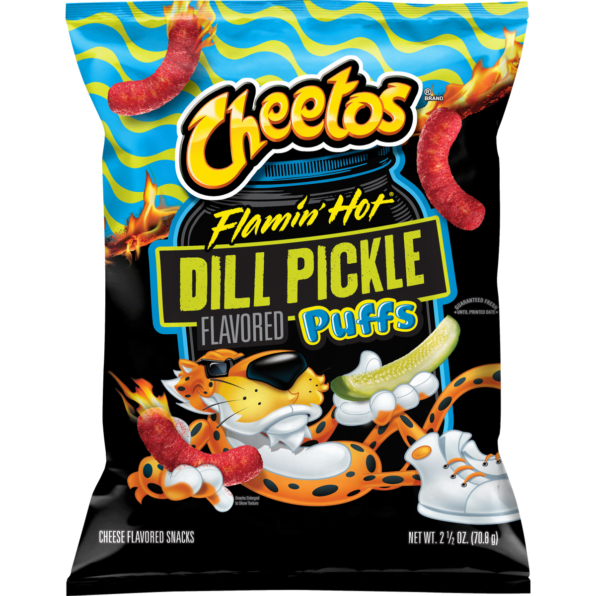Cheetos Puffs Flamin' Hot Dill Pickle Flavored