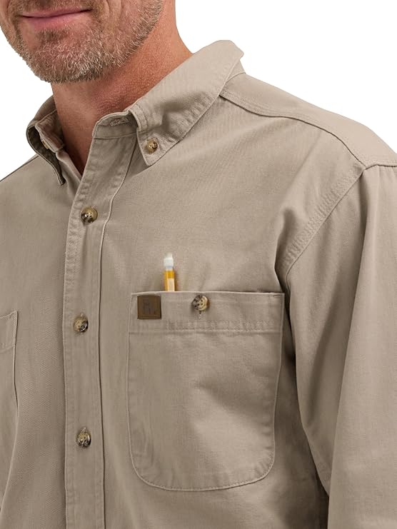 Wrangler Long Sleeve Twill Work Shirt