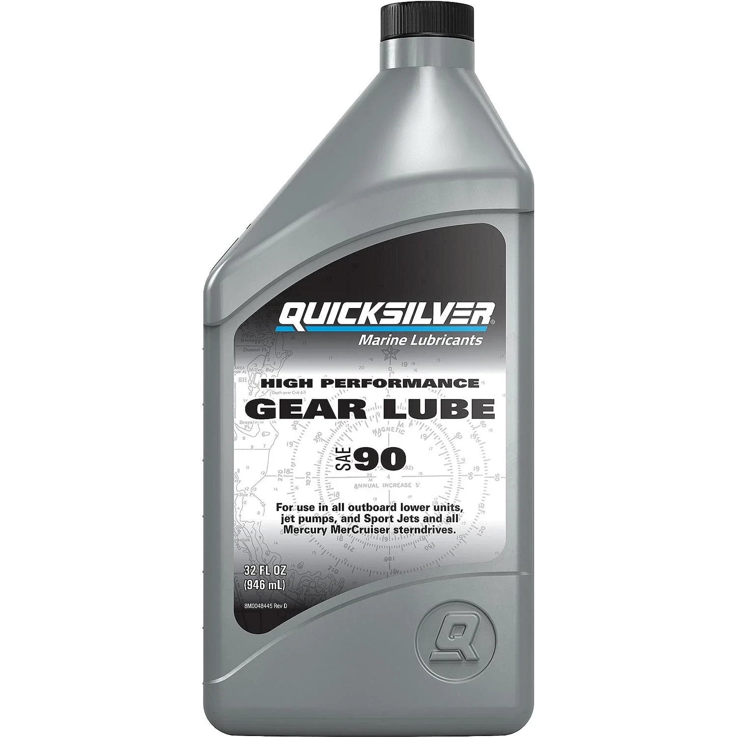Quicksilver 8M0222065 75W90 Synthetic Marine Lower Unit Gear Oil 32 Oz