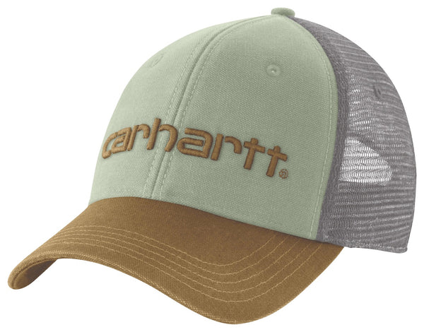 Carhartt Men's Canvas Mesh-Back Logo Graphic Snapback Hat
