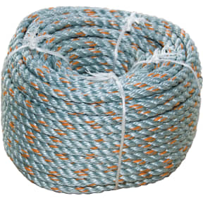 SMI 19171 LEAD CORE ROPE GRY/ORG 5/16IN X 100FT
