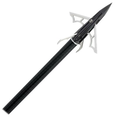 1201384 100 Grain Nap Dark Knight 4 Blade Broadhead, Black - Pack of 3