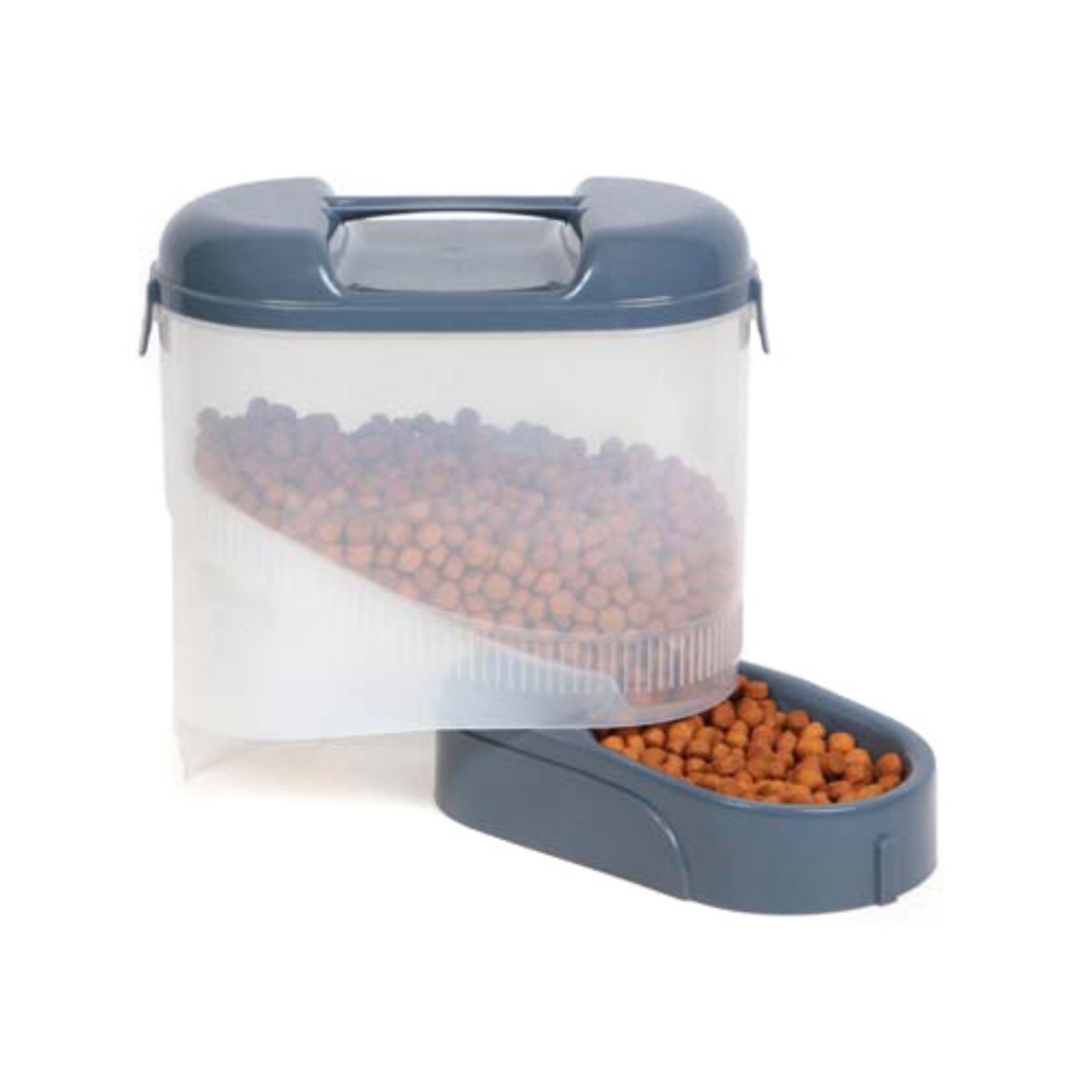 Bergan Pet Travel Feeder Blue 11.5 X 11.5 X 6.3