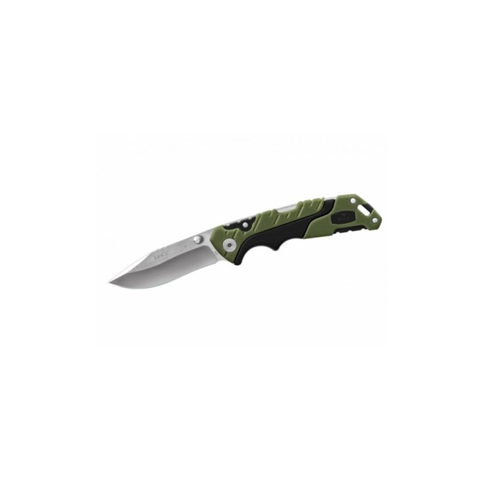 Buck Knives Folding Pursuit Black/Green 420 Hc Steel 7.38 In. Folding Knife