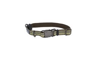 K9 Explorer Reflective Dog Collar, Fern, 10 To 14-In Neck, 5/8-In Wide