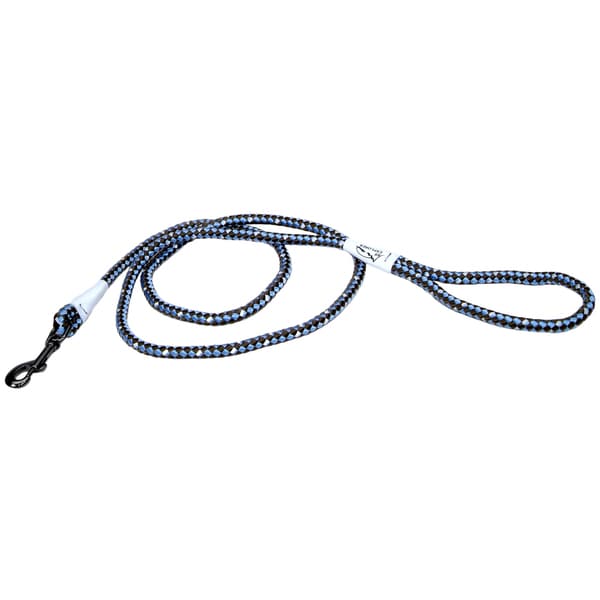 K9 Explorer Braided Rope Reflective Dog Leash, Sapphire, 6-Ft Long, 1/2-In Wide