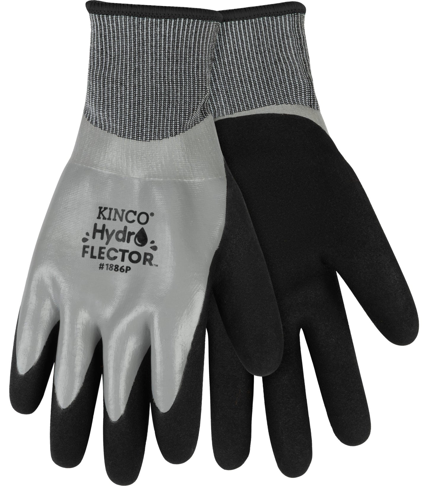 Kinco HydroFlector Lined Waterproof Thermal Knit Shell & Double-Coated Nitrile Gloves