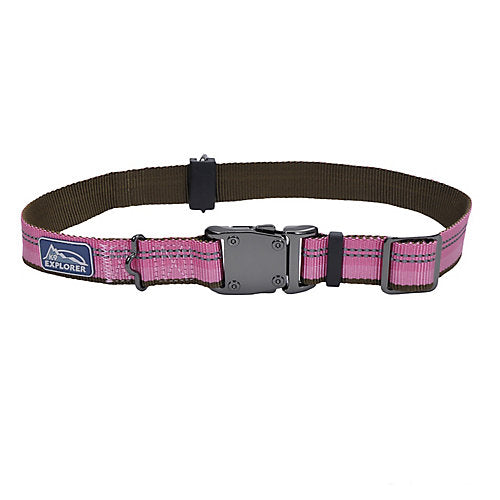 K9 Explorer Reflective Adjustable Dog Collar - Rosebud - 8 -12 Long X 5/8 Wide