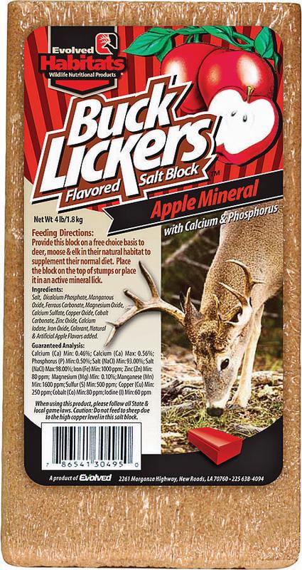 Evolved 30495 Buck Licker Apple Mineral 4Lb Block