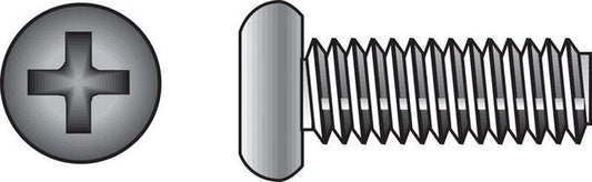 Hillman 18-8 Stainless Steel Pan Head Phillips Machine Screw 1/4" x 2-1/2" - 50 Pack