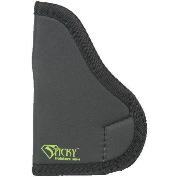 Sticky Holster Md-4 Medium Iwb Holster Ambidextrous Single Stack/Sub-Compact Medium Semi Auto Pistols Up To 3.6" Barrels Sticky Skin Material Matte Black Finish