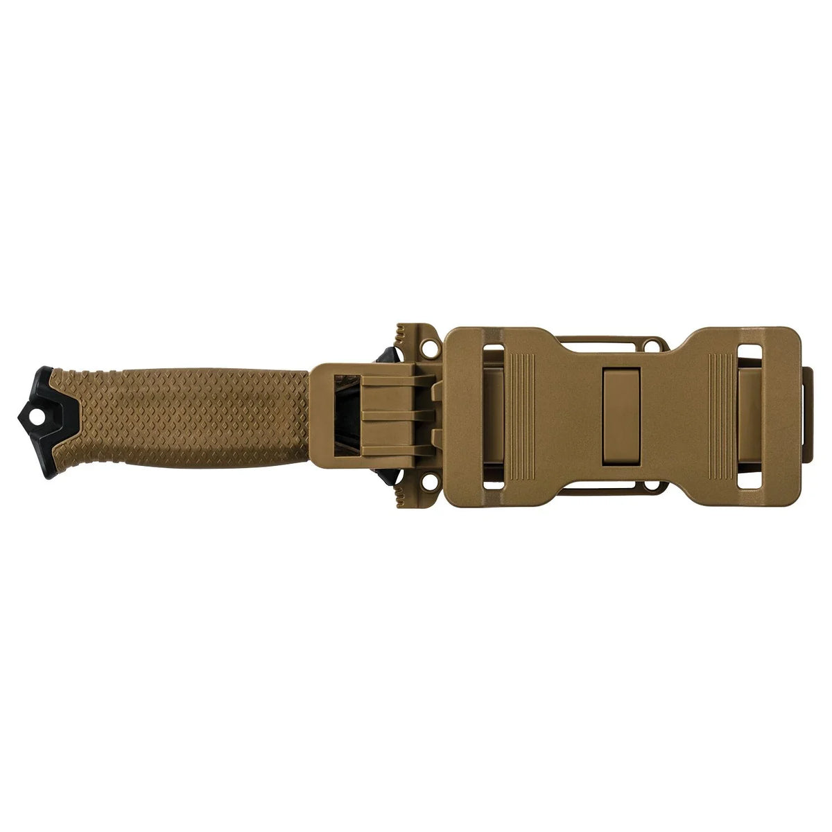 Gerber Gear StrongArm - Fixed-Blade Camping & Hunting Knife with Striking Pommel & Sheath - Premium Survival Gear- Coyote Brown, Serrated Edge