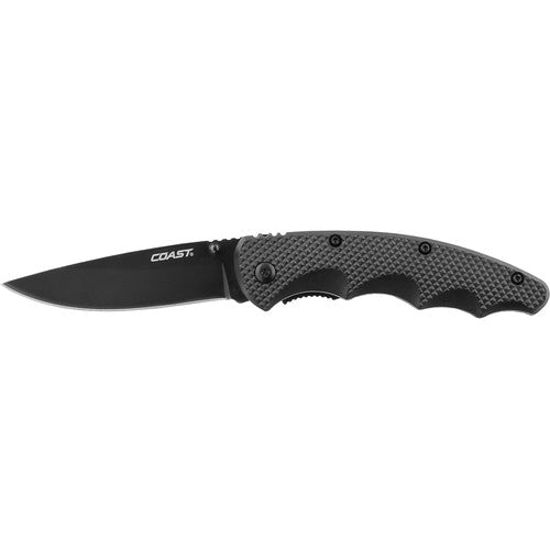 Coast 19687 Lx315 3.25In Blk Liner Lock Folding Knife