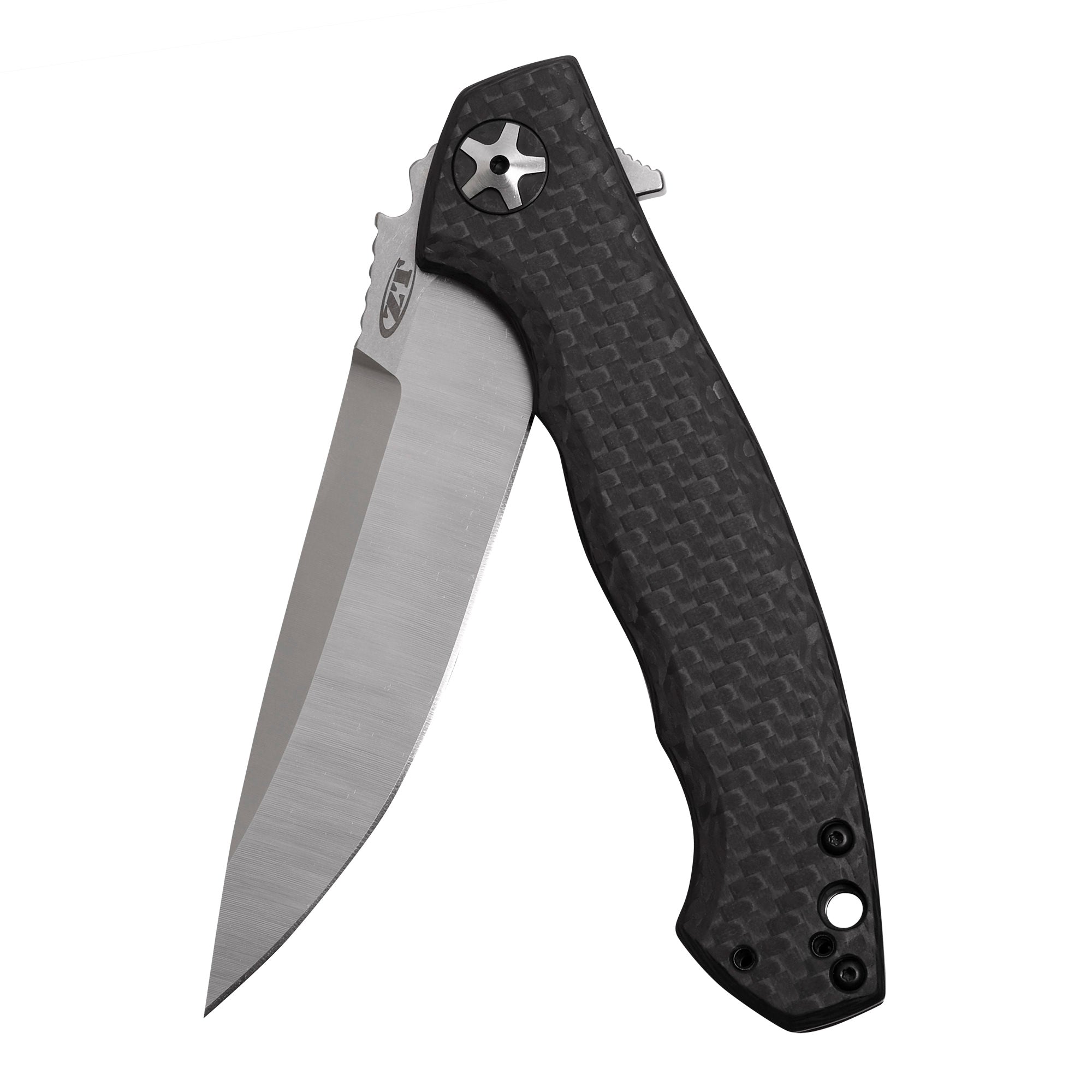 Zero Tolerance 0452CF Folding Knife 4.1in CPM S35VN Drop Point Blade Carbon Fiber Front/Titanium Back Handle 0452CF