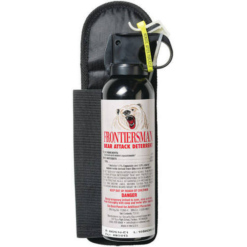 Sabre Frontiersman 7.9 Oz. Bear Spray Deterrent With Belt Holster White 8.5 In.