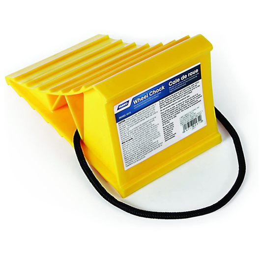 Camco Plastic Trailer Wheel Chock w/ Rope