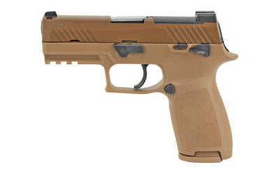 Sig Sauer P320, 9MM, 3.9IN, M18, COYOTE, STRIKER, SIGLITE W/ DP PRO PLATE, (3) 10RD STEEL MAG, RAIL, STATE (MA) COMPLIANT