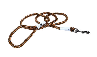 K9 Explorer Braided Rope Reflective Dog Slip Lead, Campfire Orange, 6-Ft Long, 1/2-In Wide