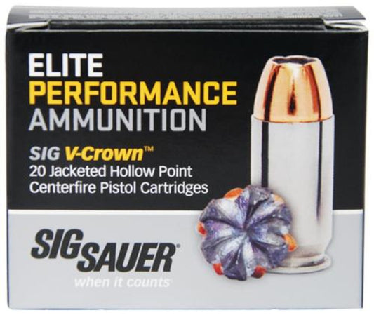 Sig Sauer Elite Performance V-Crown 40 SW 165gr Jacketed Hollow Point 50rd Box