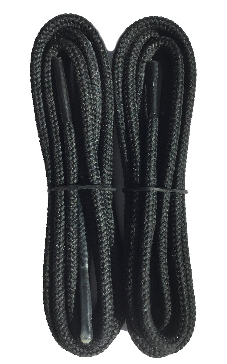 Obenauf's Boot Laces Industrial Strength Black Waxed Round Black -54"