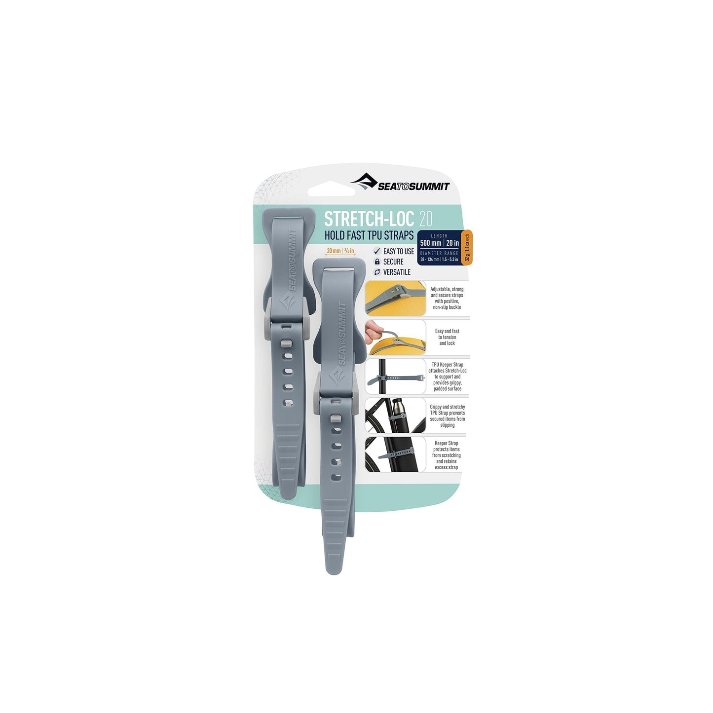 Sea To Summit Stretch-Loc Tpu Straps - Ascent Outdoors LLC