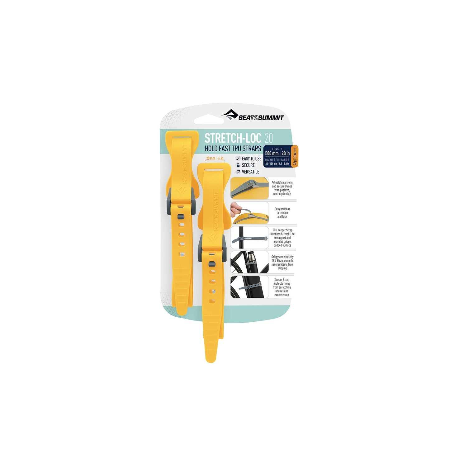 Sea To Summit Stretch-Loc Tpu Straps - Ascent Outdoors LLC