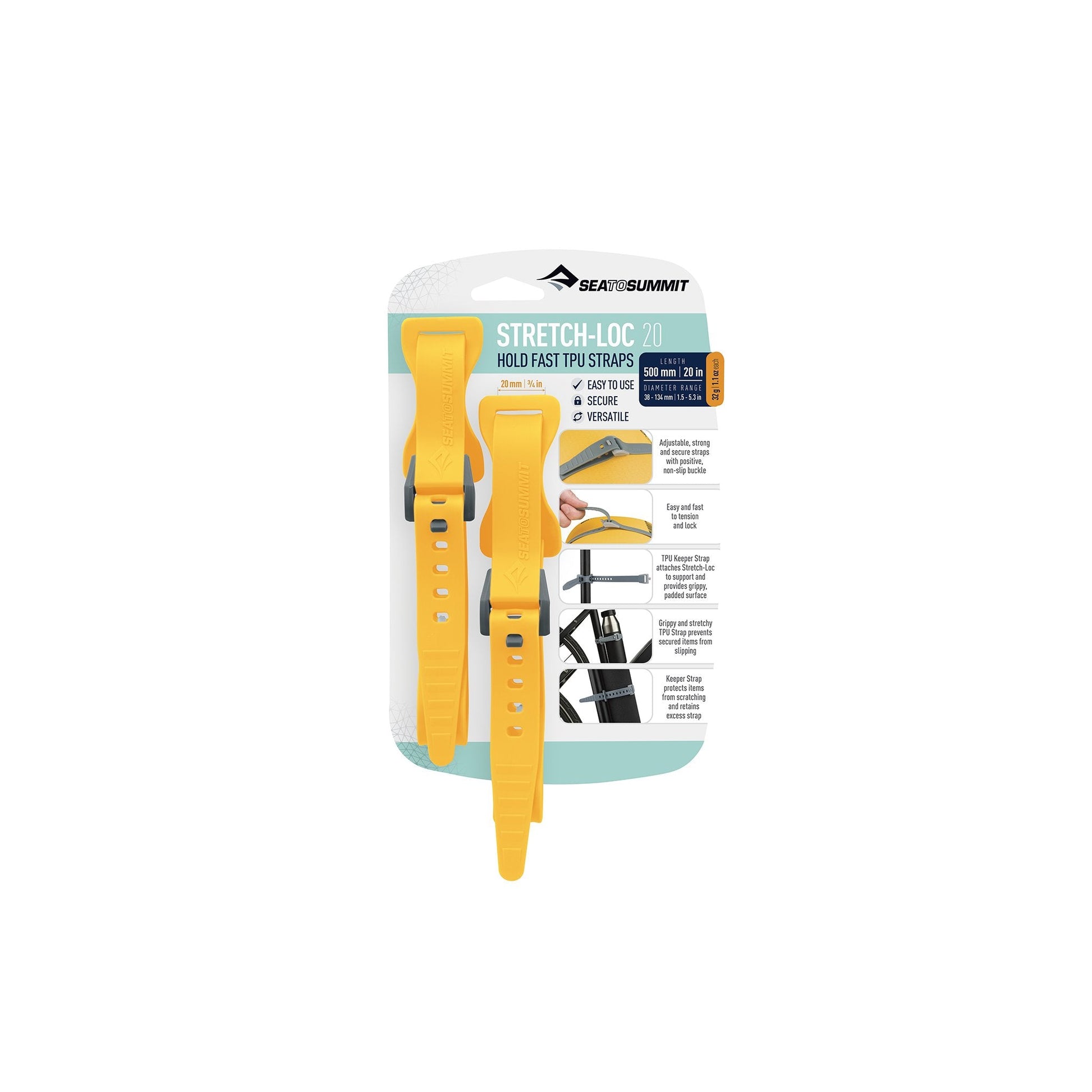 Sea To Summit Stretch-Loc Tpu Straps - Ascent Outdoors LLC