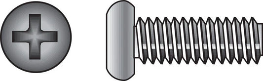 Hillman 18-8 Stainless Steel Pan Head Phillips Machine Screw 1/4" x 3/4" - 100 Pack