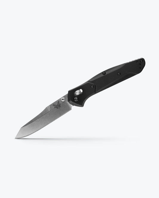 Benchmade Osborne AXIS Folding Knife, 3.4 in, CPM-S30V Stainless Steel, Reverse Tanto Blade, G10, Black Handle